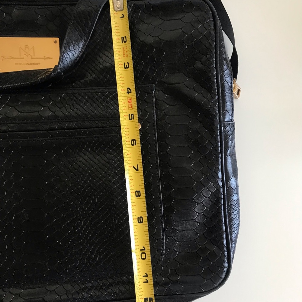 Rebecca Minkoff Black Snakeskin Laptop Bag - Picture 4 of 9